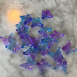 Butterfly 🦋 Glass Bead Cap 12mm (20)